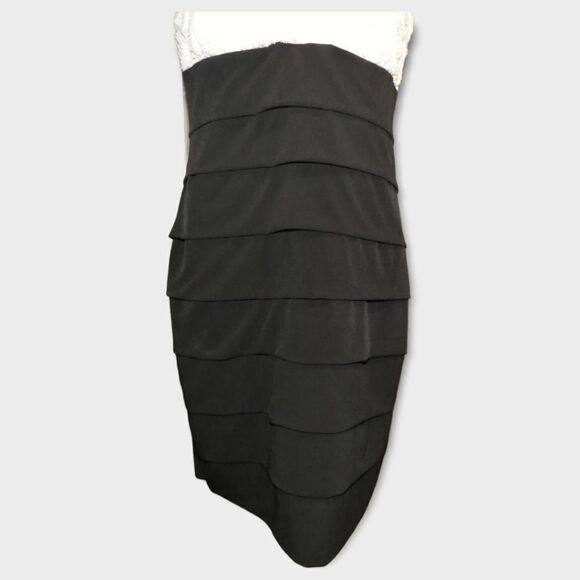 Enfocus Petite Women's Form Fitting Colorblock Cocktail Dress Size 12P - Picture 4 of 6